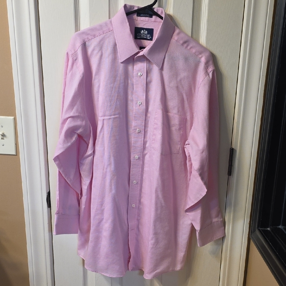 Stafford Light Pink Dress Shirt for Men